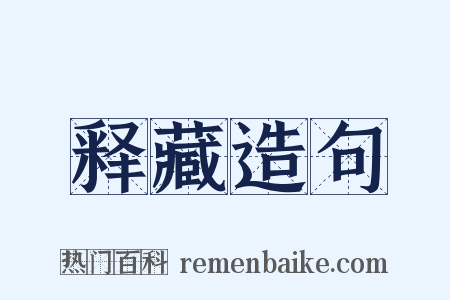 释藏造句是什么意思的图片
